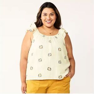 Sonoma Goods For Life® Relaxed Ruffled Tank size 1x NWOT